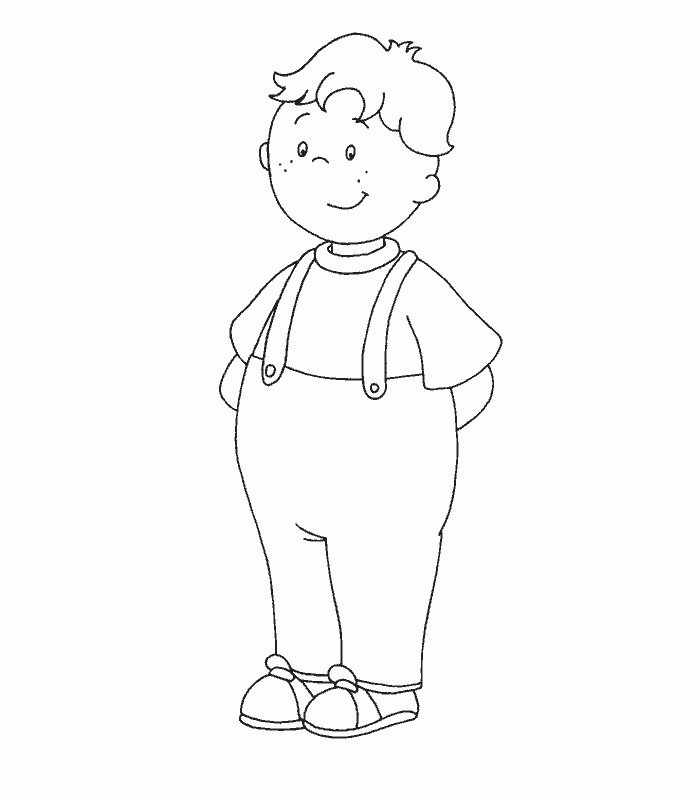 Plansa de colorat cu Caillou 7 67